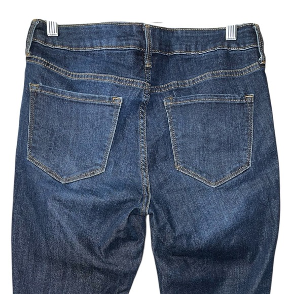 Old Navy‎ Rockstar Jeans 8 Short Mid Rise Skinny Stretch Dark Wash Denim Womens - Picture 6 of 8